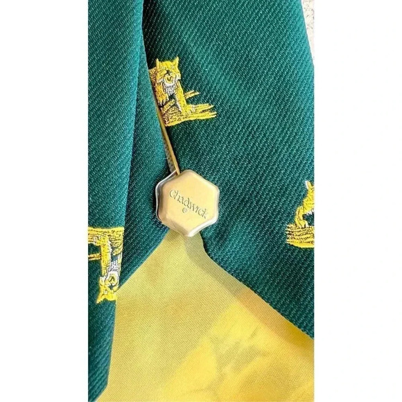 Wembley Men's Green & Gold Tiger Allover Print WPL 4075 Polyester Neck Tie NWT - Picture 6 of 9